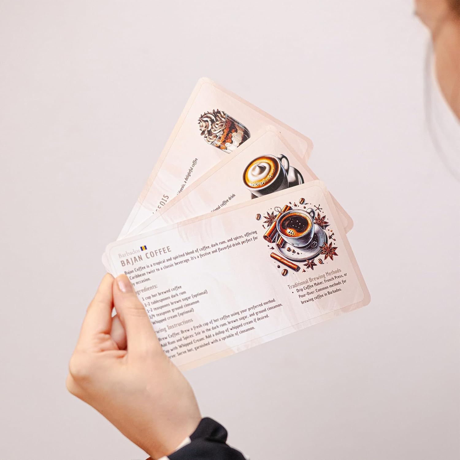 World Coffee Recipe Cards – Explore Authentic Global Coffee Cultures with Step-by-Step Brewing Guides, Perfect for Coffee Lovers, Durable & Compact for Home Baristas and Travelers - Image 3
