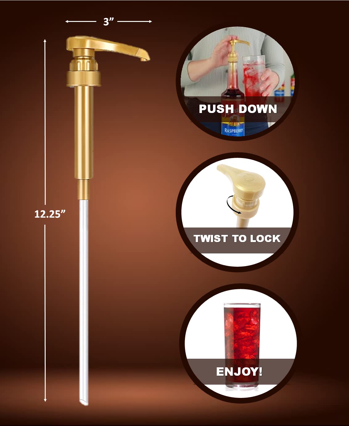 Torani Sugar Free Salted Caramel Syrup for Coffee 25.4 Ounces Salted Caramel Syrup Coffee Toppings with Fresh Finest Pump - Image 3