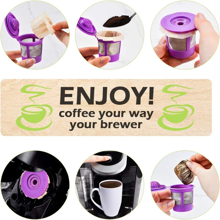 CAPMESSO Disposable Coffee Paper Filters Replacement Kerig Filter Compatible with Reusable Single Serve Pods Keurig Coffee Maker-300 Count (Natural) - Image 7