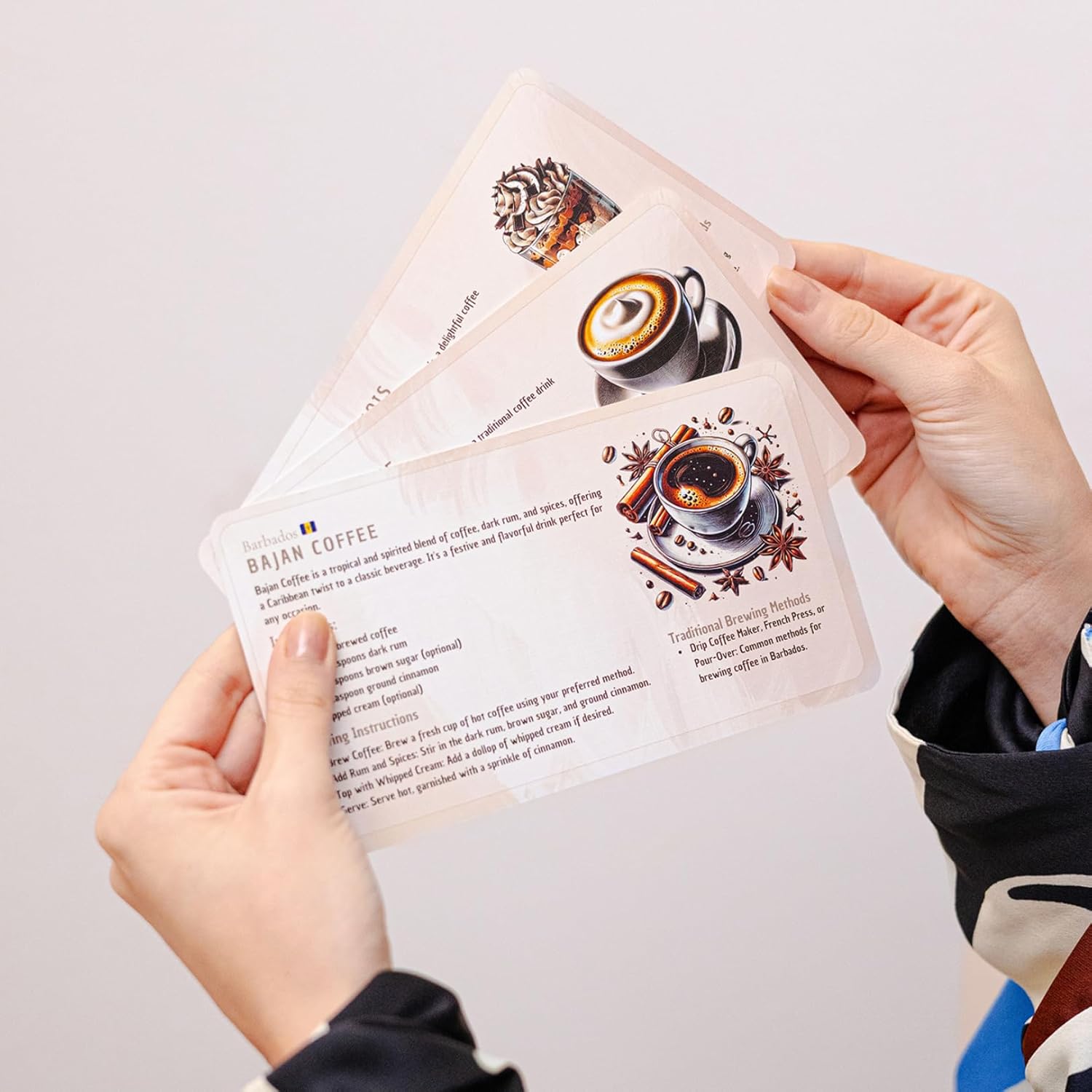 World Coffee Recipe Cards – Explore Authentic Global Coffee Cultures with Step-by-Step Brewing Guides, Perfect for Coffee Lovers, Durable & Compact for Home Baristas and Travelers - Image 7