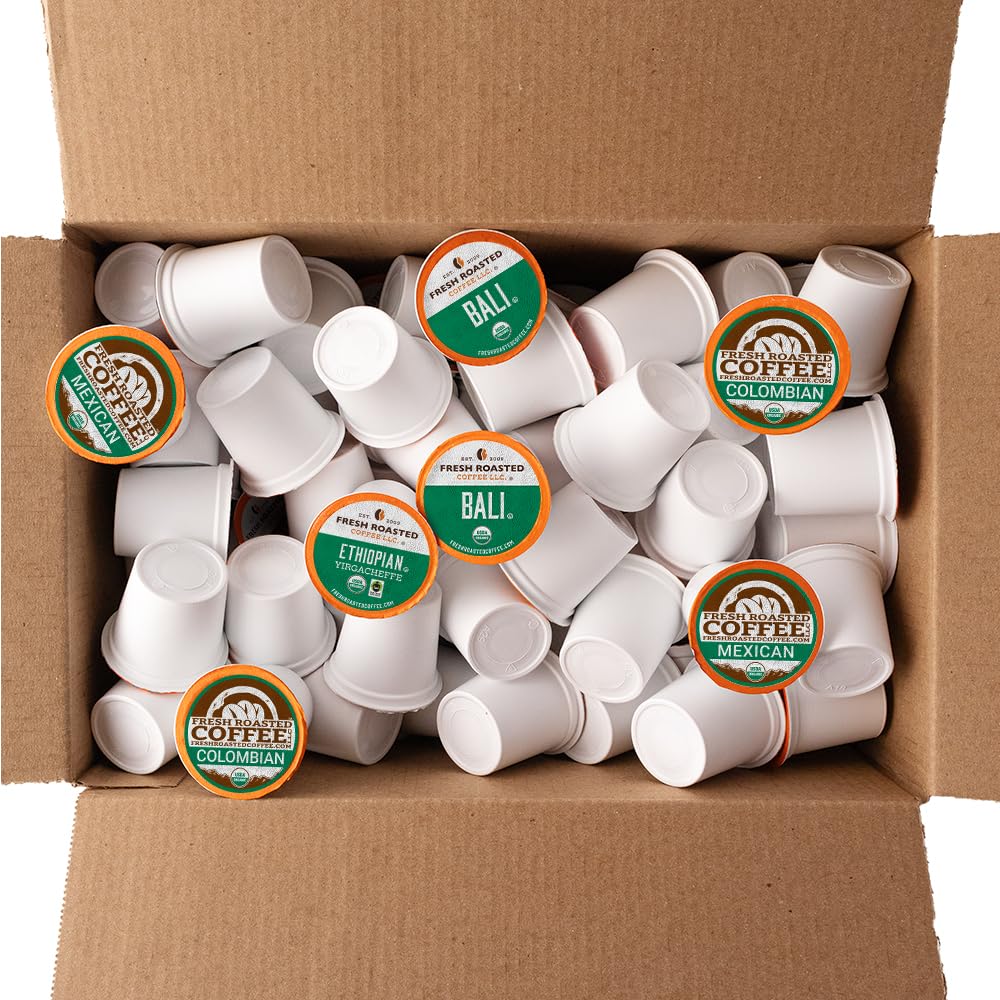 Fresh Roasted Coffee, Organic Single-Origin Variety Pack | 96 Pods for K Cup Brewers - Image 2