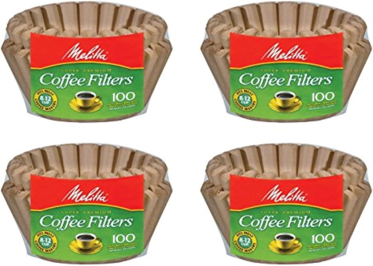 Melitta 8-12 Cup Basket Filter Paper (Natural Brown, 400 Count) - Image 2