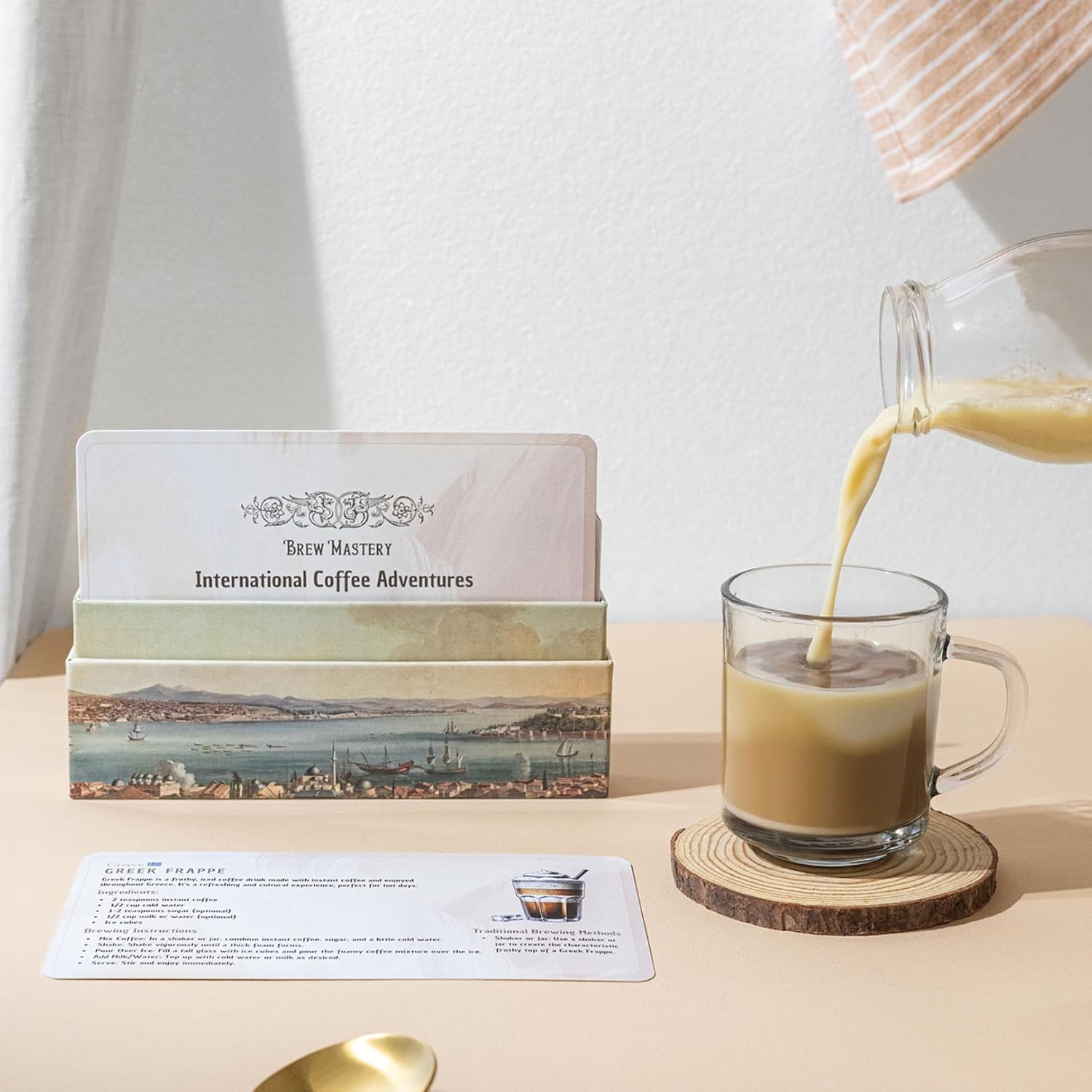 World Coffee Recipe Cards – Explore Authentic Global Coffee Cultures with Step-by-Step Brewing Guides, Perfect for Coffee Lovers, Durable & Compact for Home Baristas and Travelers - Image 6