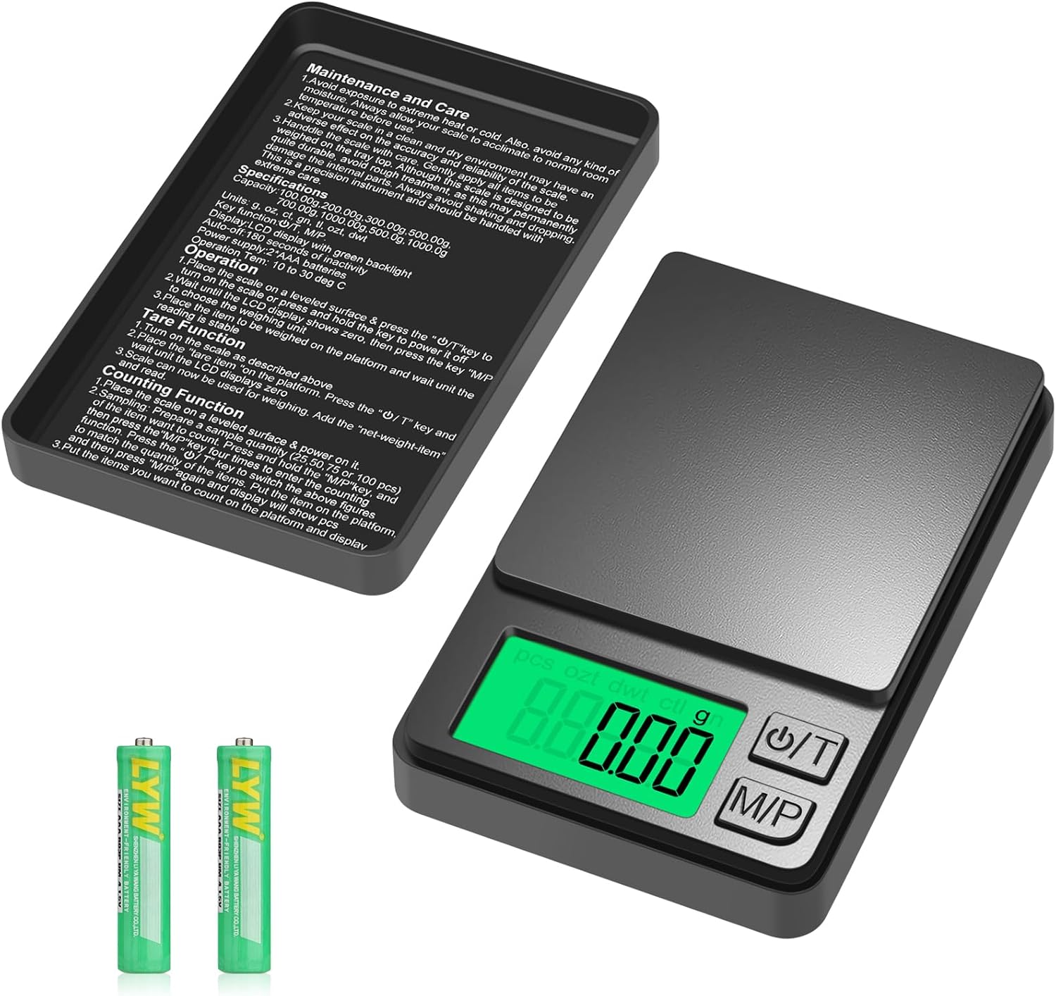 Digital Pocket Scale 1000g x 0.01g, Diyife Portable Precision Gram Scale Jewelry Scale with Protective Cover, Backlit LCD, 7 Units Tare, for Food, Kitchen, Coffee, Battery Included - Image 2