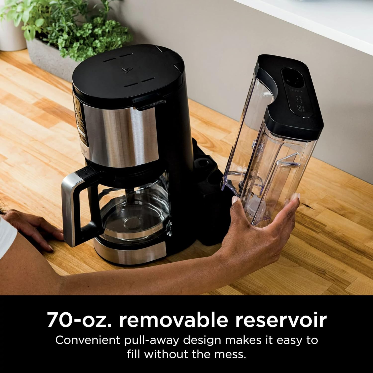 Ninja DCM200 14 Cup, Programmable Coffee Maker XL, 2 Brew Styles Classic & Rich, 4 Programs Small Batch, Delay Brew & Keep Warm, Permanent Filter & Scoop Not Included* Stainless Steel (Renewed) - Image 7