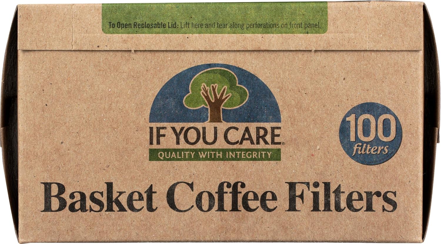If You Care Unbleached Coffee Filters Basket, 8 inch, 100 ct - Image 4