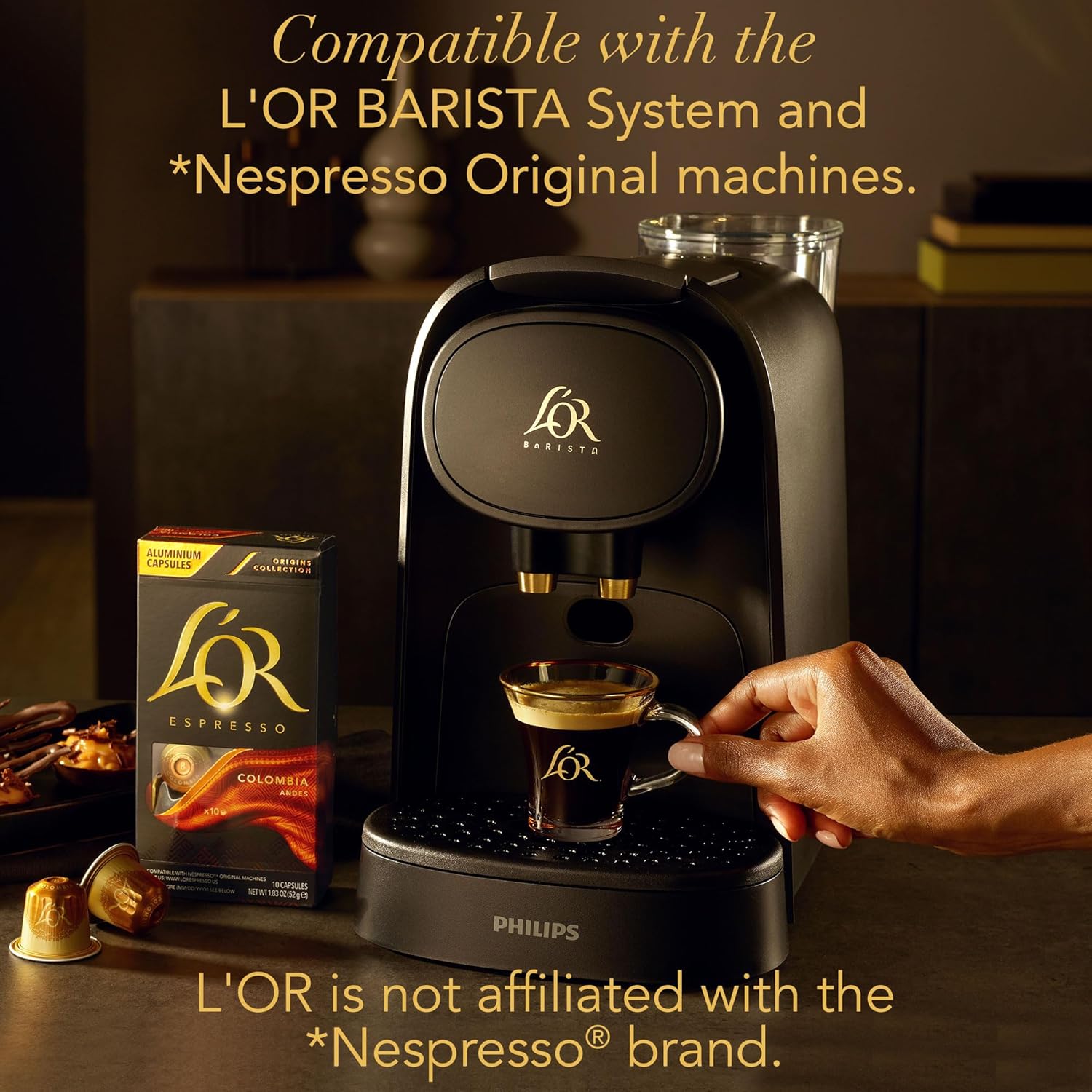 L'OR Espresso Capsules, 50 Count Estremo Lungo, Single-Serve Aluminum Coffee Capsules Compatible with the L'OR BARISTA System & *Nespresso Original Machines - Image 3