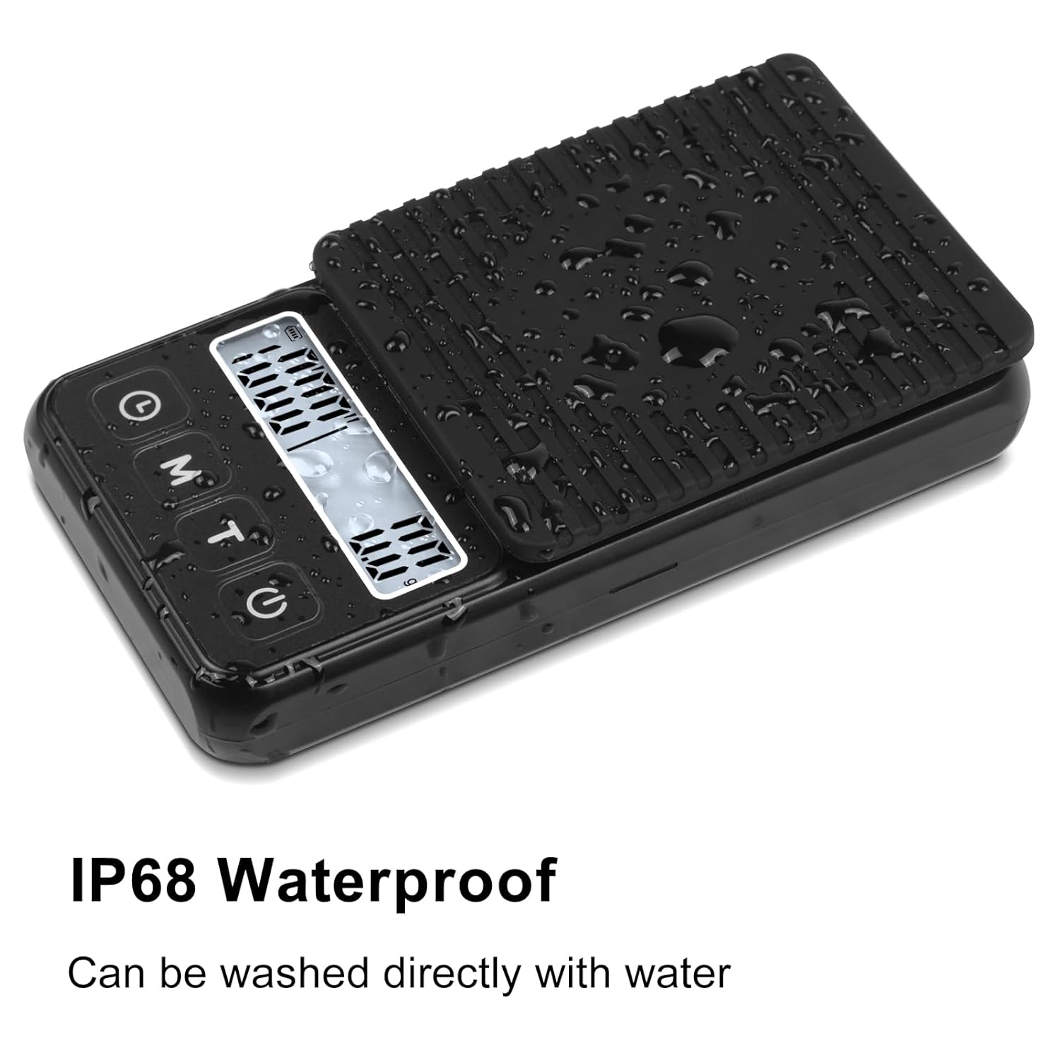 QP Coffee Scale with Timer, 1kg/0.1g High Accuracy Espresso Scale, IP68 Waterproof Scale for Coffee, Adjustable Control Digital Coffee Scale, g/oz/ml, LCD Display, Auto Off, Removable Silicone Pad - Image 5