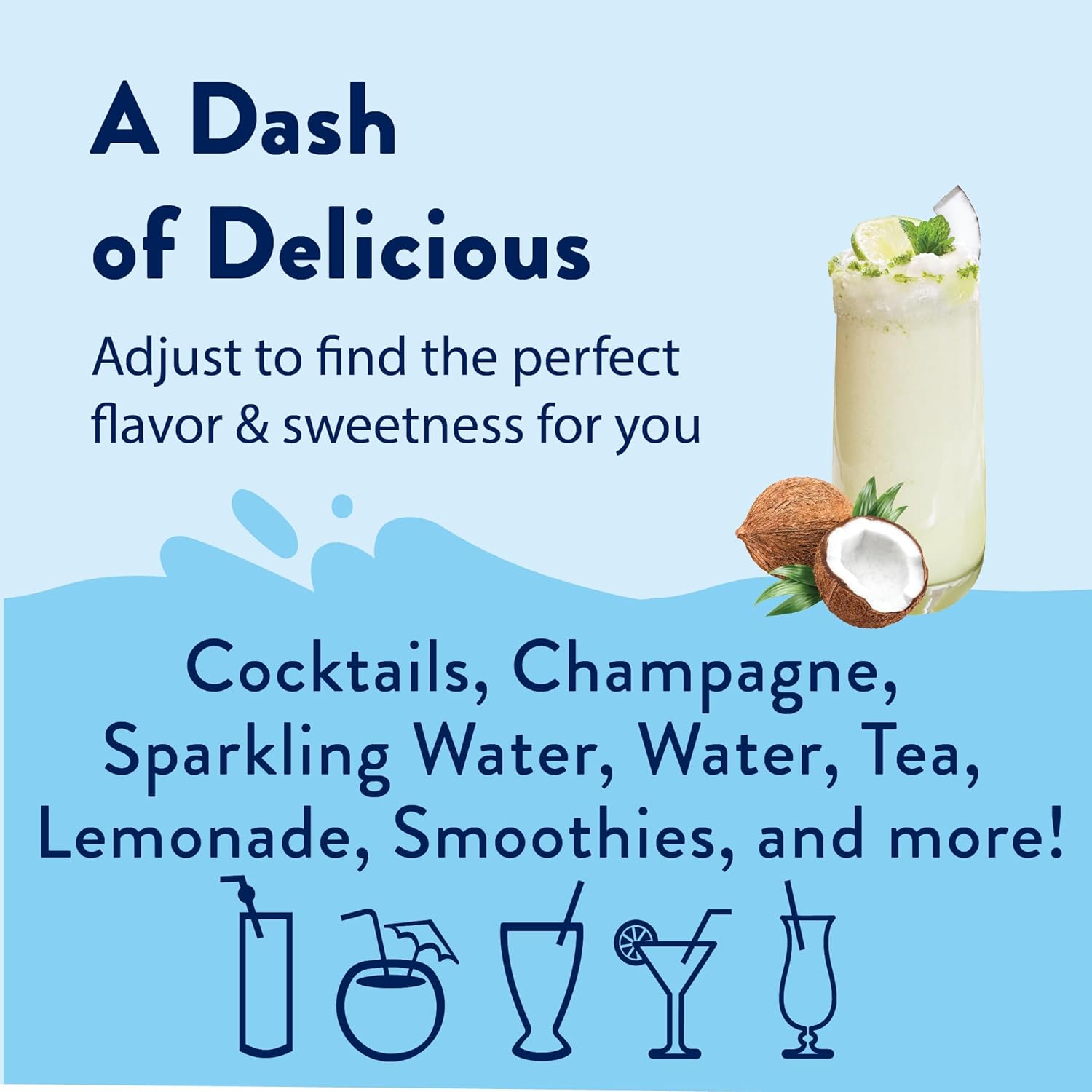 Jordan's Skinny Mixes Sugar Free Syrup, Coconut Flavor, Fruit Flavored Water Enhancer, Drink Mix for Ice Tea, Lemonade & More, Zero Calorie Flavoring, Keto Friendly, 25.4 Fl Oz, 1 Pack - Image 7