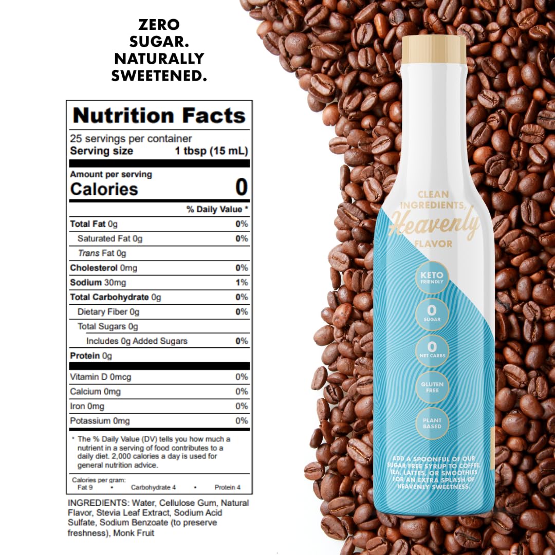Sugar Free Cinnamon Dolce Coffee Syrup - Stevia Based, No Sugar Alcohols or Sucralose, No Artificial Sweeteners, Natural Ingredients, Coffee Tea Cocoa Dessert, Keto Friendly, 1 Pack - Image 7