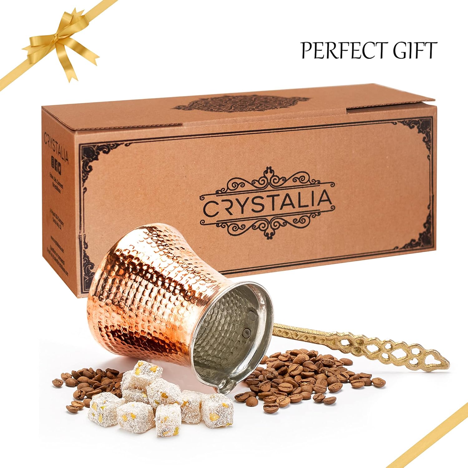 Volarium Turkish Coffee Pot, Greek Arabic Coffee Maker, Hammered Copper Coffee Cezve, Stove Top Coffee Maker (Small) - Image 7