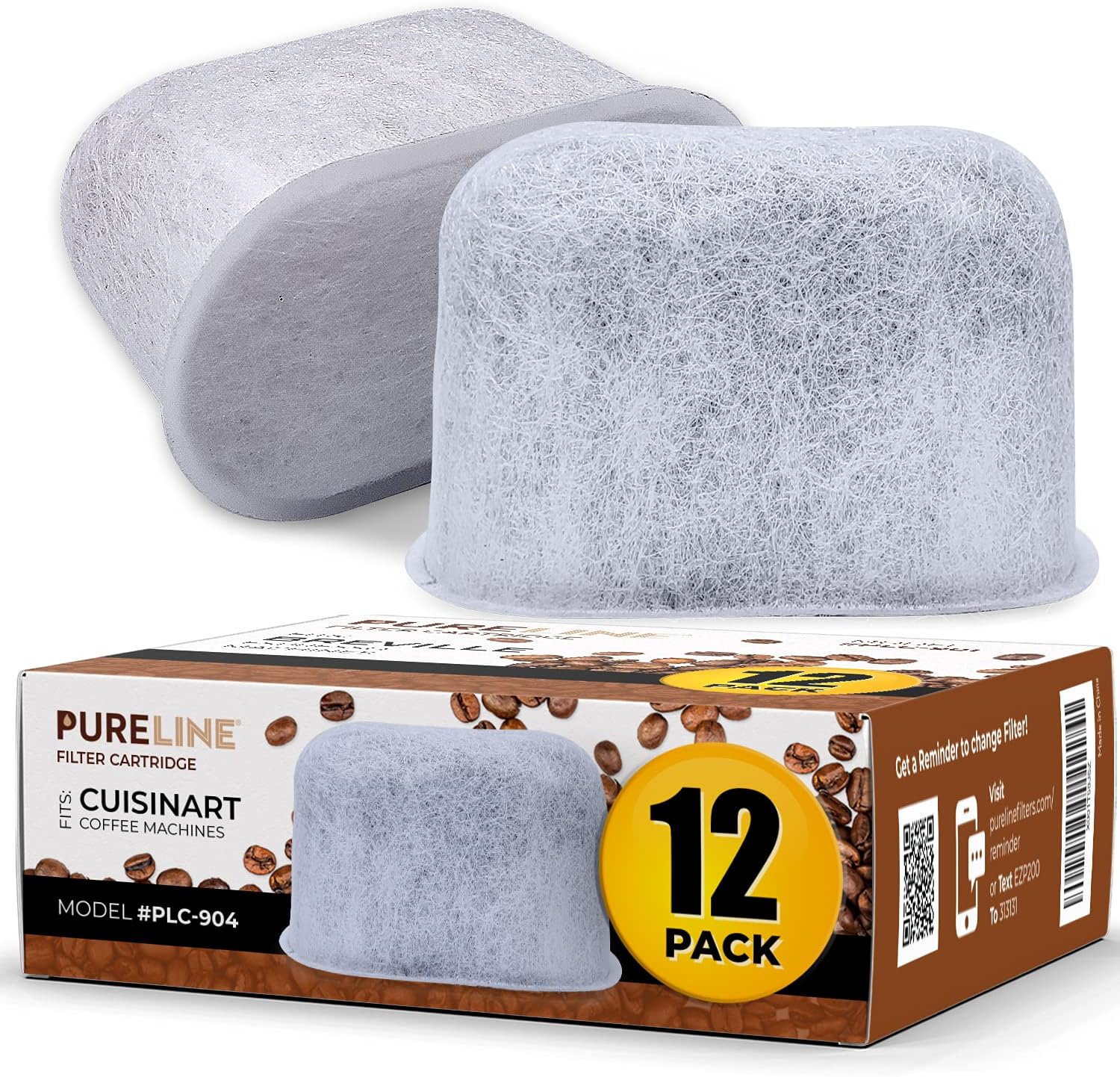 Cuisinart® Coffee Filter Replacement - 12 Pack Cuisinart® Coffee Maker Water Filter by Pureline - Charcoal Water Filter - for all Cuisinart Coffee Machines - Image 2