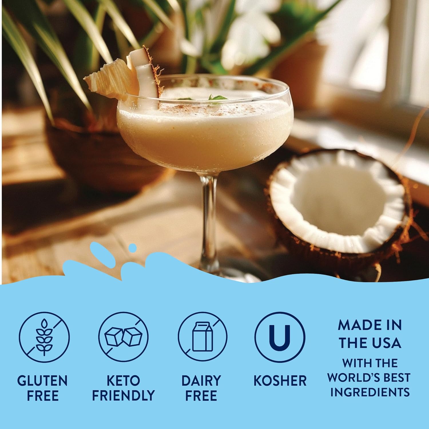 Jordan's Skinny Mixes Sugar Free Syrup, Coconut Flavor, Fruit Flavored Water Enhancer, Drink Mix for Ice Tea, Lemonade & More, Zero Calorie Flavoring, Keto Friendly, 25.4 Fl Oz, 1 Pack - Image 4